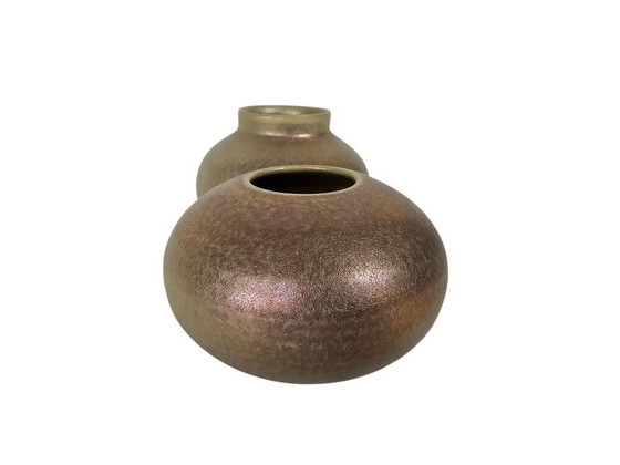 Image 1 of Mobach - design Joke Stroes - gold luster glaze - Holland - 1980s