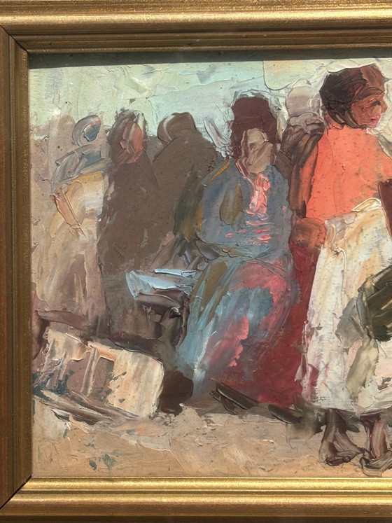 Oil Painting on Board of Figures by Danilo Barghigiani 1960s – Paintings & Drawings (photo 4 of 8)