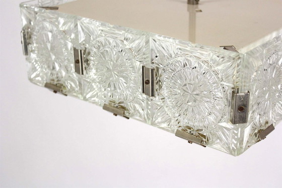 Image 1 of Vintage Sculptural Glass Pendant Lamp attributed to Kamenický Šenov, 1970s