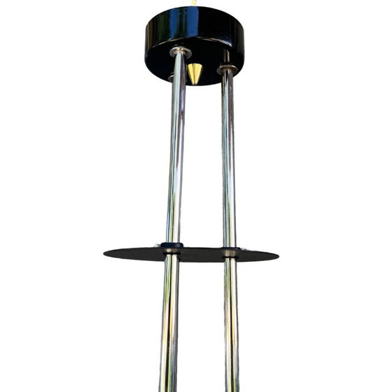 Image 1 of Elektroinstala Jílové pendant lamp, Czechoslovakia, 1970s, embossed glass, modernism