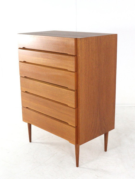 Image 1 of Grote hoge XL Deense ladekast vintage