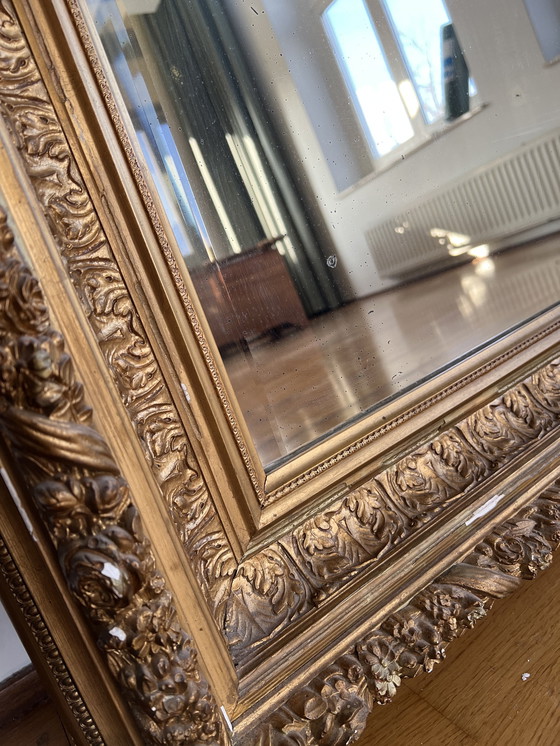 Image 1 of Large French Louis-Philippe bevelled mercury mirror, circa 1840-60