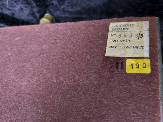 Image 1 of Lampadaire en laiton Deknudt, style Art déco, lampe en forme de coquillage