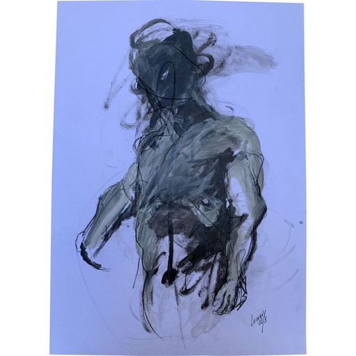Vintage-Gemälde Corps 6 von Lemmy Gonthier, 2014