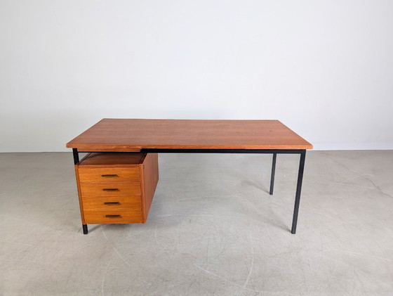 Image 1 of Herbert Hirche Midcentury Schreibtisch Holzäpfel Teak Bauhaus