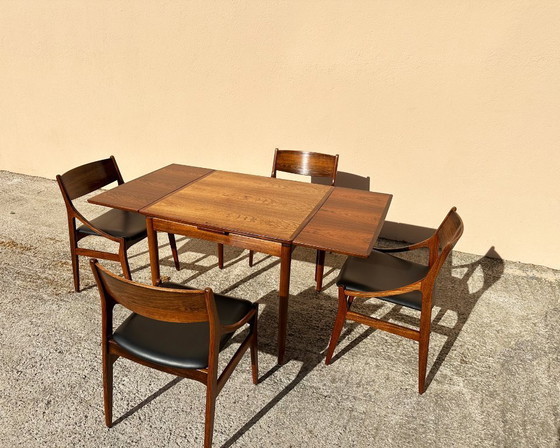 Image 1 of Carlo Jensen Extendable and Convertible Dining Table in Rio Rosewood
