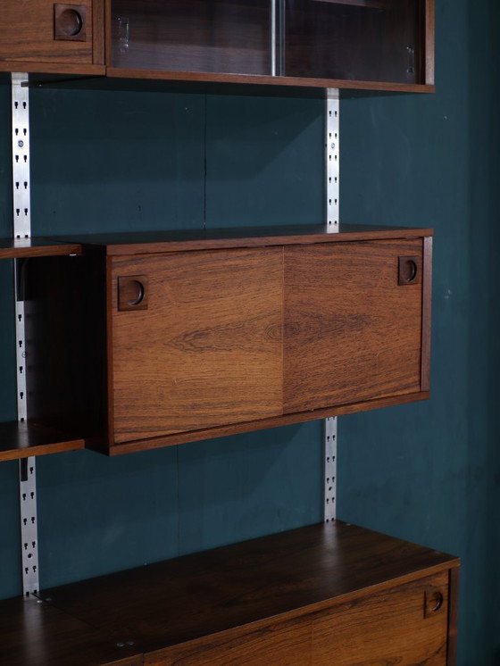 Image 1 of Albert Hansen rosewood chrome Danish wall system