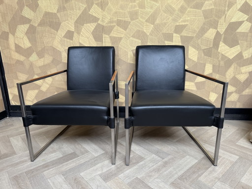 2x Bert Plantagie Gable Armchairs