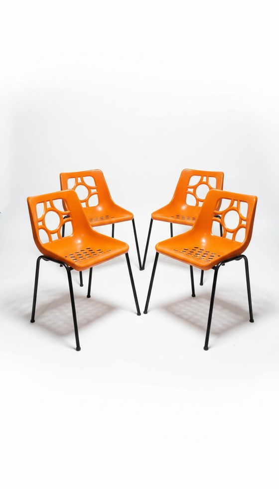 Image 1 of Space Age Garden Chairs, East Germany, 1970s — Set of 4
