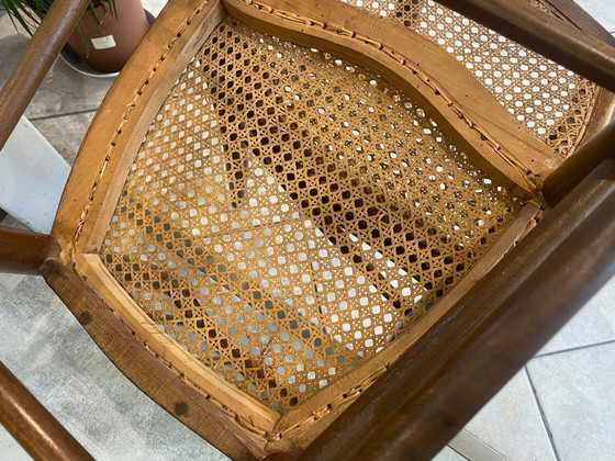 Image 1 of Coppia N1 di sedie antiche in canna e legno del 1900