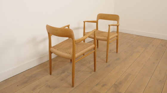 2 x Niels Otto Moller Esszimmerstühle | Modell 56 | Eiche | Restauriert – Niels Otto Møller, Wood, Vintage (photo 5 of 11)