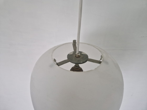 Image 1 of Opaline Vintage School Lamp Japandi Style