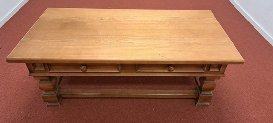 Image 1 of Classic wooden coffee table with drawers – solid & timeless
