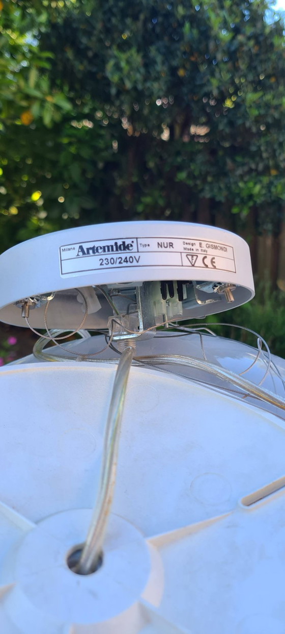 Image 1 of 2x Lámpara colgante Artemide NUR – plata mate – diseño Ernesto Gismondi