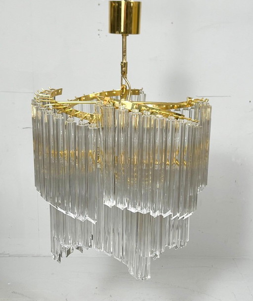 Large chandelier/ceiling lamp by Novaresi, Murano glass, Italy, 1970s