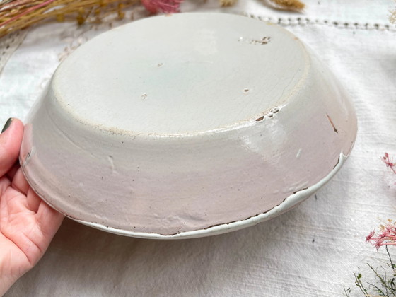 Antique French Nevers Faience Deep Plate, 19th Century – Crockery (photo 8 of 9)