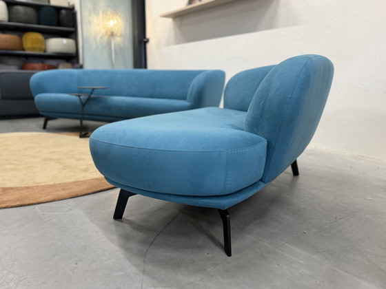 Image 1 of Leolux Flint Chaise Longue Blauw Alcantara