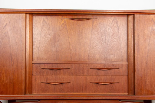 Enfilade, Highboard Danois en teck par Ærthoj Jensen et Mølholm Herning 1960s.