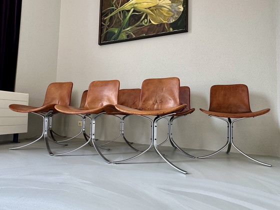 Image 1 of Chaises vintage PK9 PK 9 Poul Kjærholm Kjaerholm de EKC 8 pièces