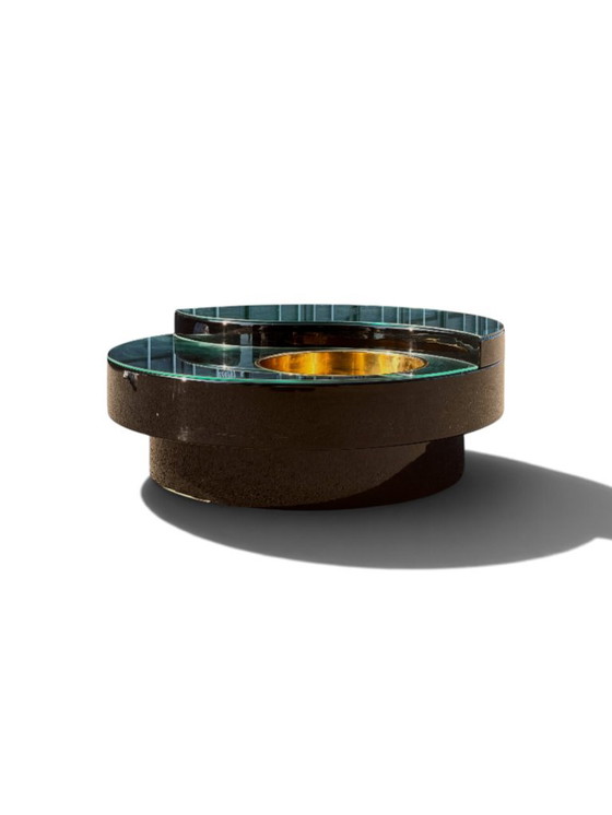 Yin Yang Willy Rizzo rotating coffee table, brass, 1970s – Wood (photo 5 of 17)