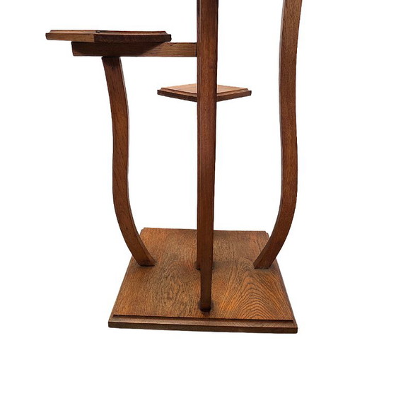 Table à plantes en chêne de style Art déco français, vers 1920/30 – Porte-plantes, Wood (photo 4 of 8)