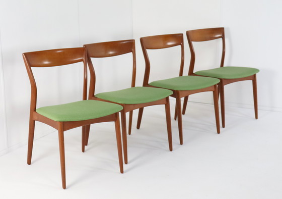 Image 1 of 4X R. Borregaard Voor Viborg Stoelen Eetkamerstoelen Vintage Deens