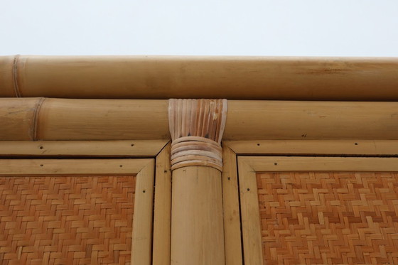 Image 1 of  Mid-eeuwse kast van bamboe en rotan, Italië ca. 1960