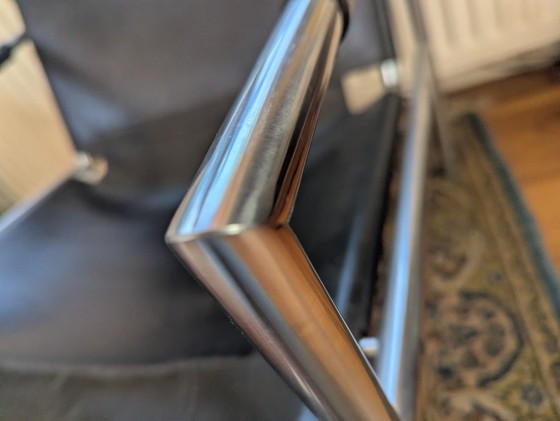 Image 1 of Poltrona lounge vintage Mid-Century Modern SZ02 – Martin Visser - Cromo e cuoio