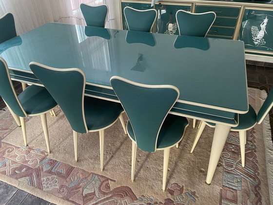 Image 1 of Set da pranzo italiano completo di metà secolo di Umberto Mascagni - anni '50-'60