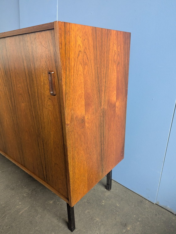 Mid Century Dressoir/ Wandkast Met Bargedeelte 1960s – Metal, Wood (photo 10 of 14)