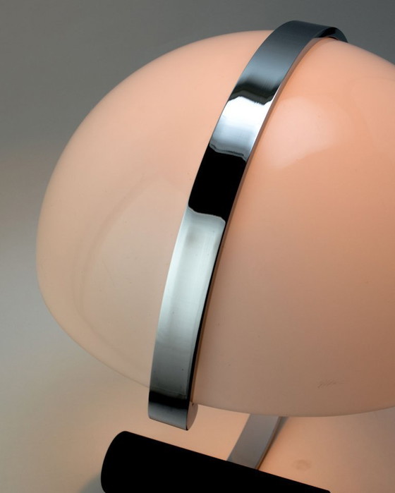 Image 1 of Mid-Century Design Meta Globe Shaped Chrome and Plexiglass Table Lamp by Stilnovo for Artimeta, Italy / Netherlands, 1970s