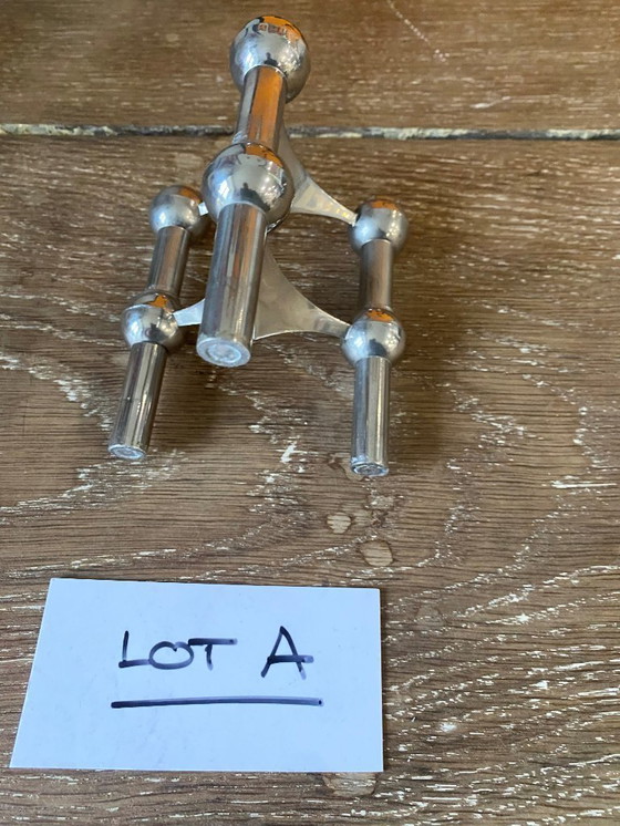 Image 1 of Lotto A set di 2 candelieri modulari NAGEL 1970