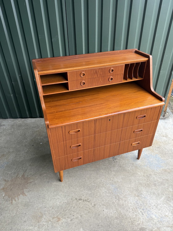 Image 1 of Vintage Musterring Möbel Secretaire Uitschuifbaar Blad