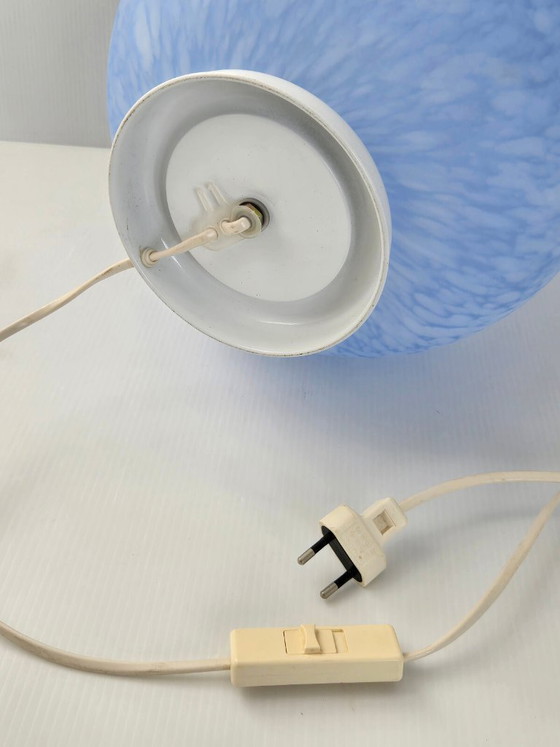 Image 1 of Lampada da tavolo vintage a forma di uovo, anni '70-'80, vetreria Vianne, anni '70-'80