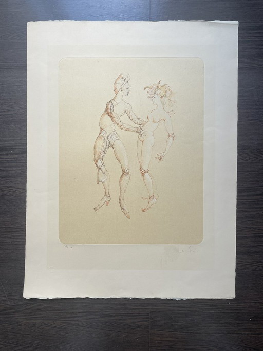 Leonor Fini - Paar - 1970 – lithos zeefdrukken, Paper