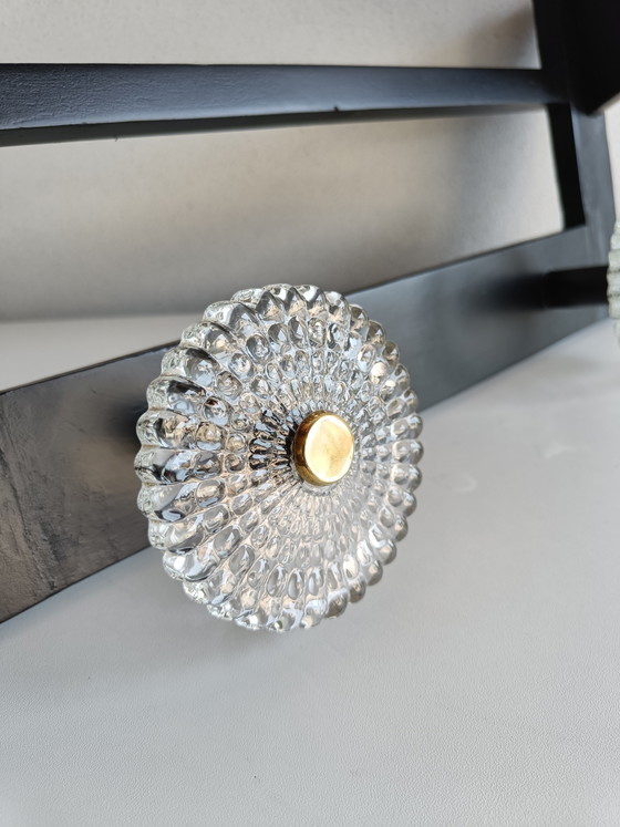 Image 1 of Italienische Wandgarderobe aus der Mitte des 20. Jahrhunderts mit Glas- und Messingknöpfen, 1960er Jahre