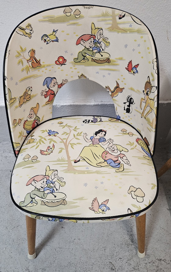 Image 1 of Set of 2 vintage Disney fairy tale children's chair Skai cover 1950s
