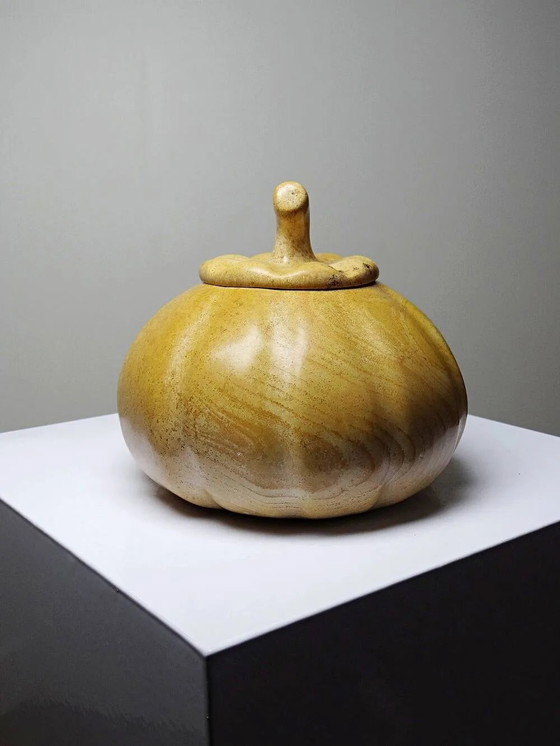 Scatola in pietra vintage intagliata e lucidata, artigianato vintage zucca – Stoviglie (photo 6 of 14)