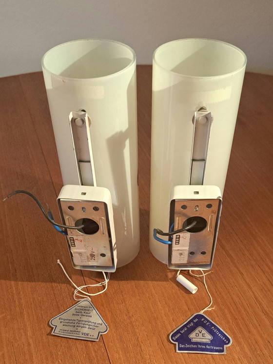 Image 1 of 🟡 Rare DORIA Wall Lamp Pair – Vintage Glass Lights “Mobile 1904” – 1960s/70s