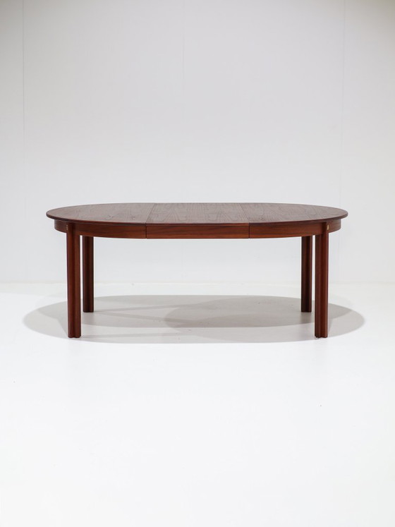 XL Børge Mogensen uitschuifbare eettafel teak Deens 1960s, Hout, Bruin, Mid Century Modern (foto 4 van 15)