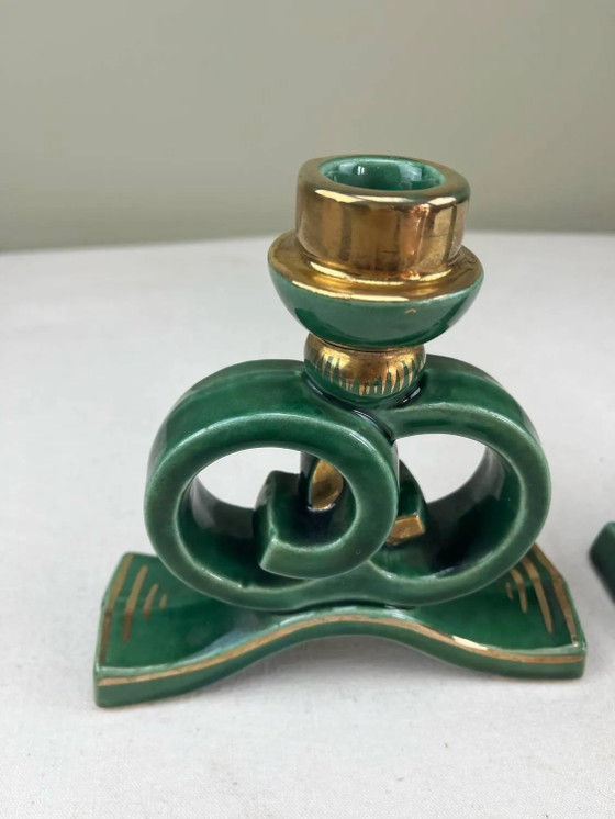 Keramik-Kerzenhalter aus den 1950er Jahren – Porcelain, Vintage (photo 12 of 15)