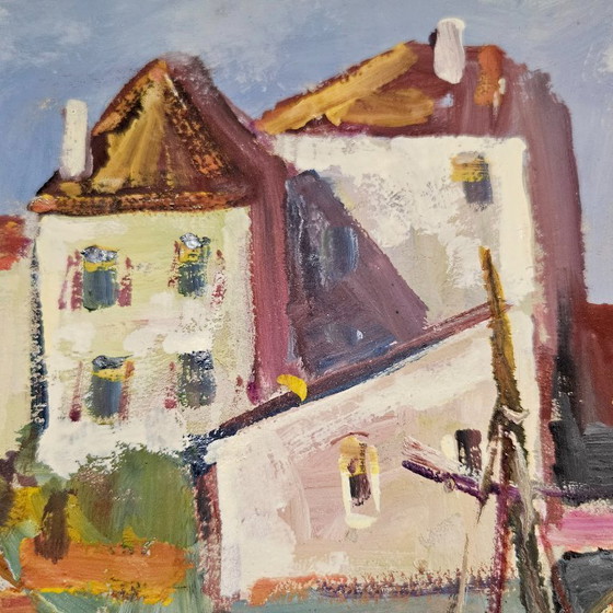 Image 1 of Jozsef BANFI (1936-) Oil Painting on Cardboard | Dubrovnik, Croatia | Signed by Bánfi | Famous Hungarian Painter | 23x33cm