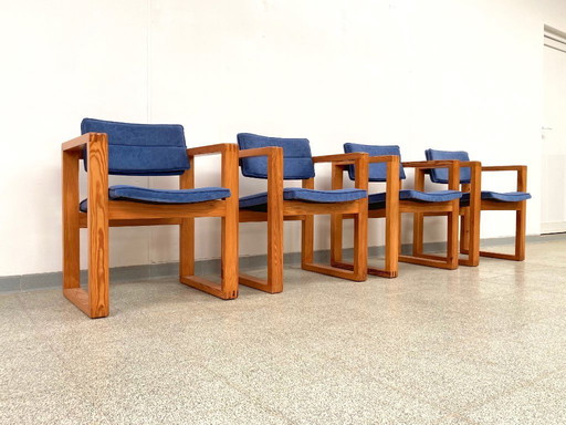 Set van 4 Ate van Apeldoorn kubus stoelen 1970's