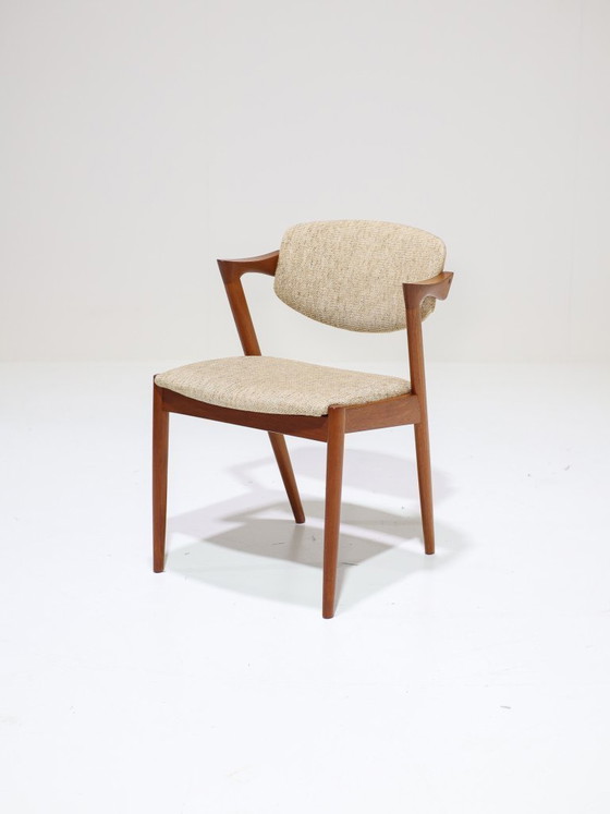 Image 1 of 6 sedie da pranzo Kai Kristiansen modello 42 in teak danese vintage