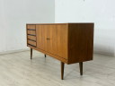 Mobile credenza in teak con cassettiera vintage