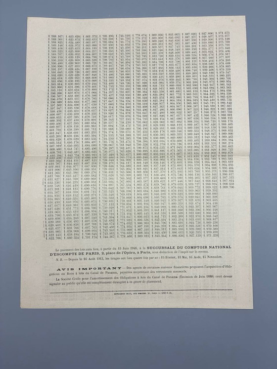 Lot of 6 Panama Canal drawing booklets, bonds and lottery bonds, – Art Prints, Paper (photo 2 of 6)