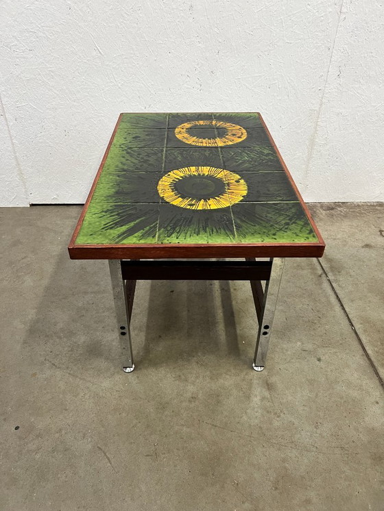 Image 1 of Tavolino da caffè vintage, piano in ceramica, Belgio anni '60