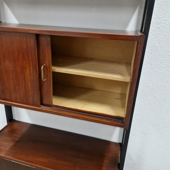 Vintage wall cabinet modular wall rack Formule furniture bookcase – Shelving unit, Wood (photo 14 of 15)