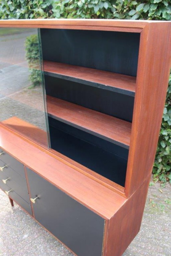 Armadio a muro vintage marrone/nero, vetrina, credenza degli anni '50-'60 – Armadi a muro, Wood (photo 10 of 12)