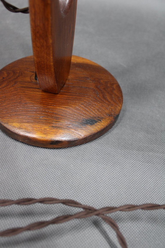 Image 1 of Lámpara de mesa o de pared de roble de los años 60, Checoslovaquia